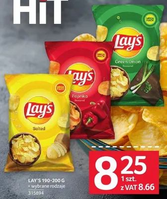 Chipsy Lay's 190-200g wybrane rodzaje promocja w Selgros