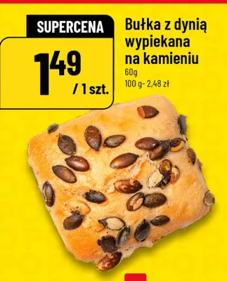 Bułka z dynią wypiekana na kamieniu promocja w POLOmarket