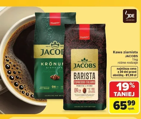 Kawa ziarnista Jacobs Krönung promocja w Carrefour