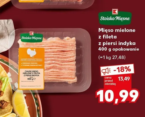 Mięso mielone z fileta z piersi indyka promocja w Kaufland