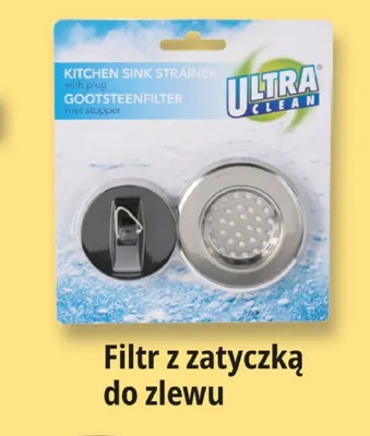Filtr z zatyczką do zlewu Ultra Clean promocja w Leclerc