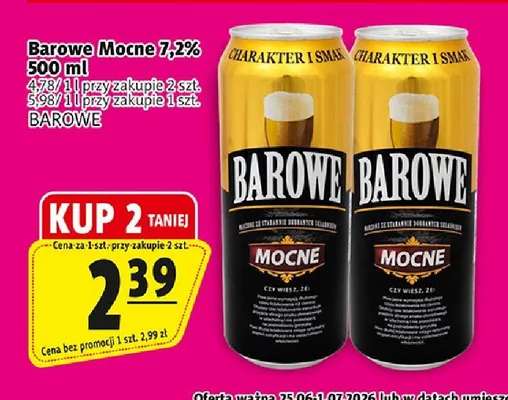 Piwo Barowe Mocne promocja w Prim Market