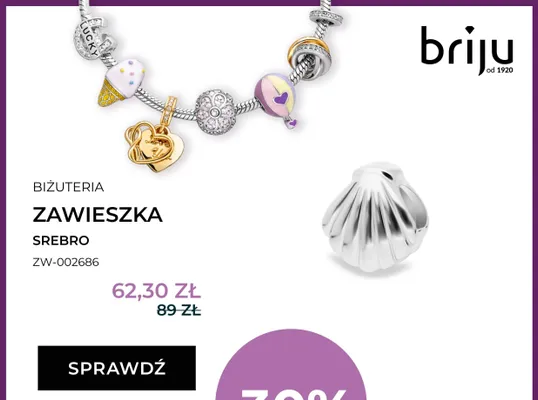 Zawieszka srebro ZW-002686 promocja w Briju