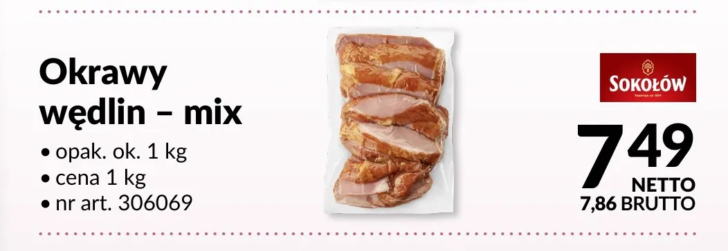Okrawy wędlin mix Sokołów promocja w Makro