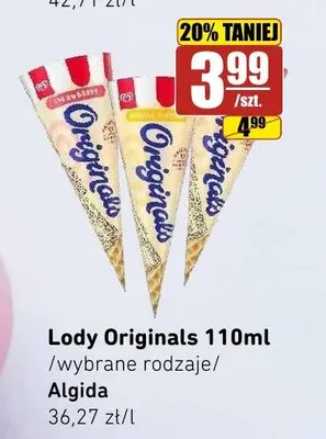Lody rożek Originals Algida promocja w API Market