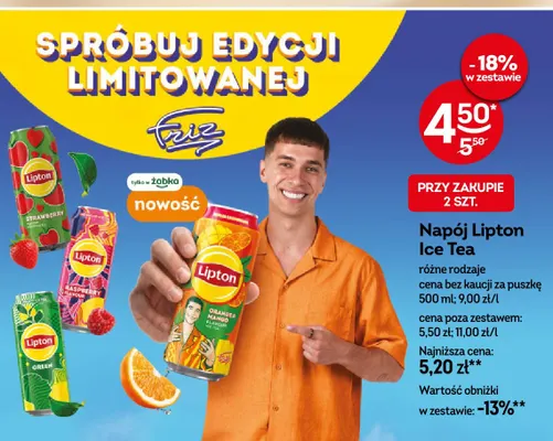 Napój Lipton Ice Tea Orange & Mango Flavour promocja w Żabka