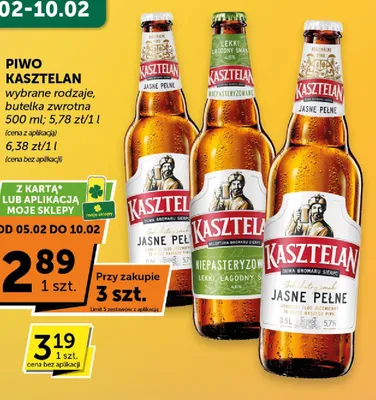Piwo Kasztelan wybrane rodzaje promocja w Euro Sklep