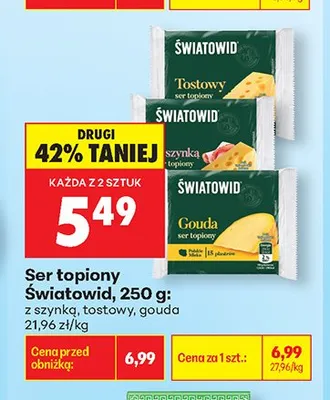 Ser topiony Światowid gouda promocja w Biedronka