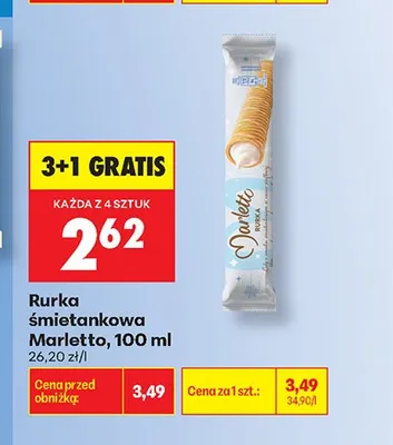 Rurka śmietankowa Marletto promocja w Biedronka