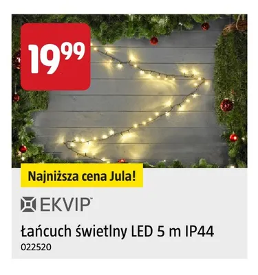 Łańcuch świetlny LED 5 m IP44 Ekvip promocja w Jula