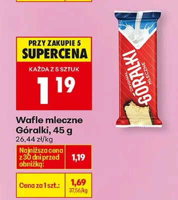 Wafle mleczne promocja w Biedronka