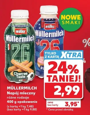 Napój mleczny Müllermilch promocja w Kaufland
