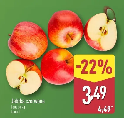 Jabłka czerwone Aldi promocja w Aldi