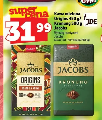 Kawa mielona Jacobs Origins Uganda & Kenya promocja w TOPAZ