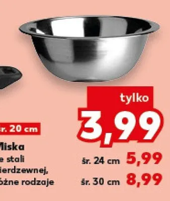Miska ze stali nierdzewnej, różne rodzaje promocja w Kaufland