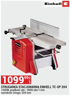 Strugarka stacjonarna Einhell TC-SP 204 1500W promocja w Merkury Market