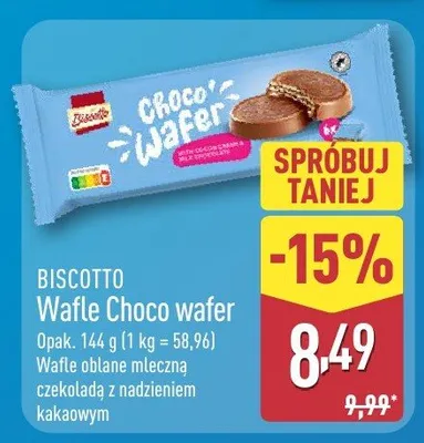 Wafle Choco wafer promocja w Aldi