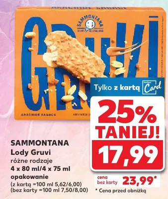Lody Gruvi różne rodzaje promocja w Kaufland