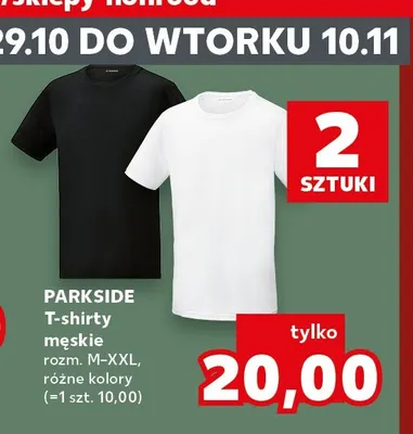 T-shirty męskie 2-pak Parkside promocja w Kaufland