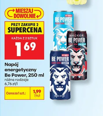 Napój energetyczny Be Power Classic promocja w Biedronka