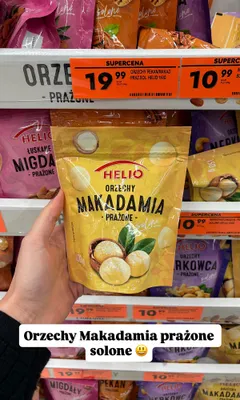 Orzechy makadamia Helio prażone solone promocja w Biedronka