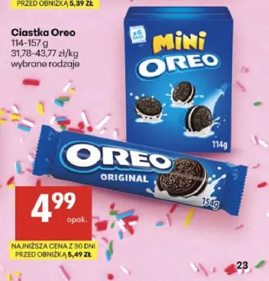 Ciastka Mini Oreo promocja w Delikatesy Centrum