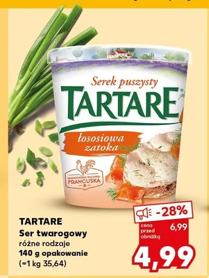Ser twarogowy łososiowa zatoka Tartare promocja w Kaufland