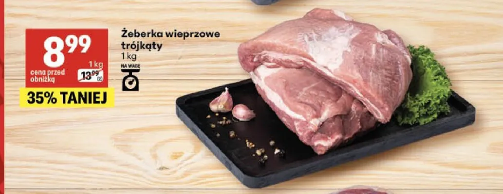 Żeberka wieprzowe trójkąty promocja w Delikatesy Centrum