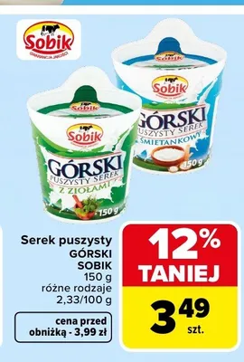 Serek puszysty górski SOBIK promocja w Carrefour