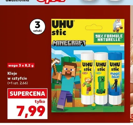 Kleje w sztyfcie UHU stic Minecraft promocja w Kaufland