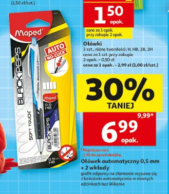 Ołówek automatyczny Maped Black'Peps promocja w Auchan