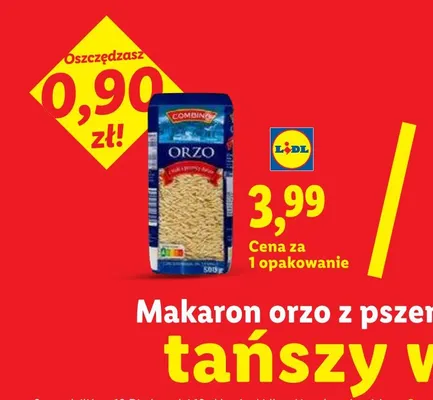 Makaron orzo z pszenicy durum, 500g promocja w Lidl