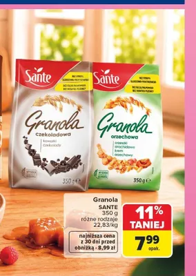Granola orzechowa Sante promocja w Carrefour