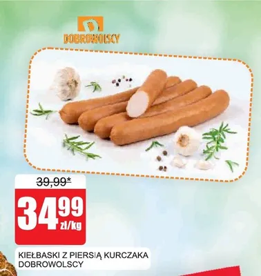 Kiełbaski z piersią kurczaka Dobrowolscy promocja w Bingo