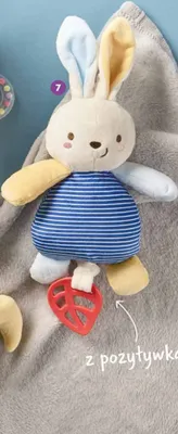 Sensoryczna zabawka dla niemowlaka królik z pozytywką promocja w Biedronka