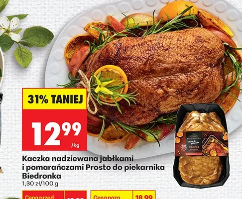 Kaczka nadziewana jabłkami i pomarańczami Prosto do piekarnika promocja w Biedronka
