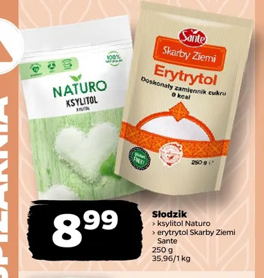 Słodzik ksylitol Naturo promocja w Netto