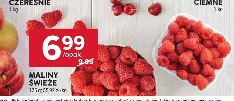 Maliny świeże promocja w Stokrotka