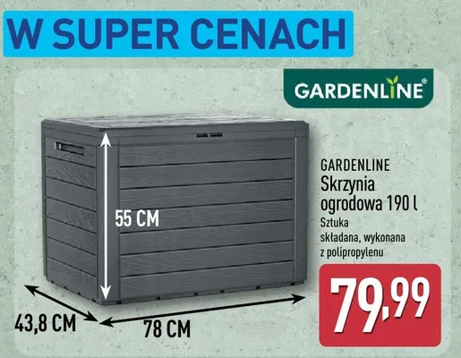 Skrzynia ogrodowa 190 l promocja w Aldi