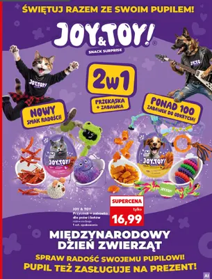 Przysmak + zabawka dla psów i kotów Joy & Toy promocja w Kaufland