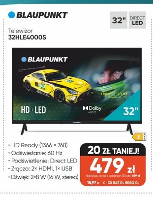 Telewizor Blaupunkt 32HLE4000S promocja w Max Elektro