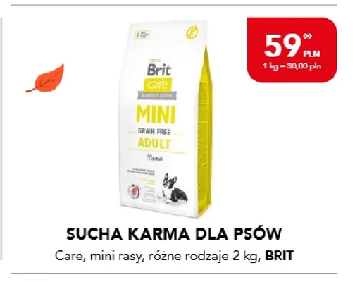 Sucha karma dla psów Care mini rasy Brit promocja w Aquael zoo