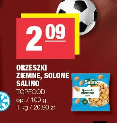 Orzeszki ziemne solone Salino Topfood promocja w SPAR