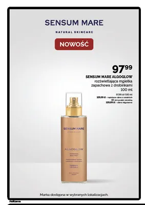 Mgiełka zapachowa Sensum Mare Algoglow rozświetlająca z drobinkami promocja w Ziko Dermo
