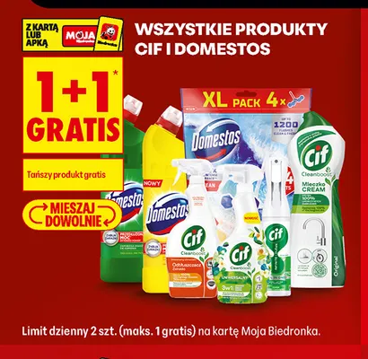 Produkty Cif i Domestos promocja w Biedronka