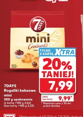 Rogaliki kakaowe mini 7Days promocja w Kaufland