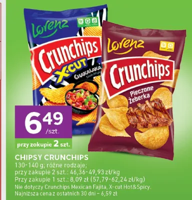 Chipsy CRUNCHIPS Pieczone Żeberka promocja w Stokrotka