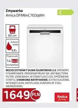 Zmywarka Amica DFM64C7EOqWH promocja w kakto.pl