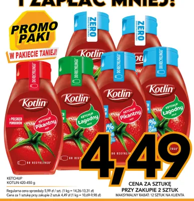 Ketchup łagodny Kotlin promocja w Kupiec