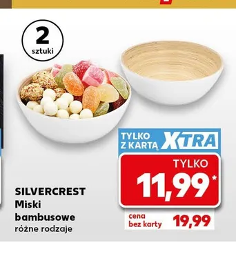 Miski bambusowe SILVERCREST 2-pak promocja w Kaufland